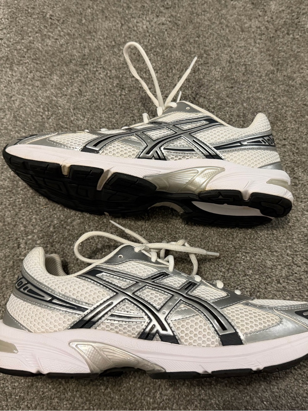 Size 10 - ASICS Gel 1130 White Pure Silver Black - Picture 2 of 9